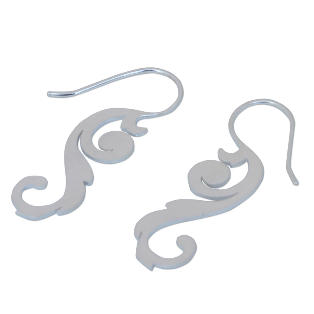 Sterling Silver Drop Earrings - Thai Flora