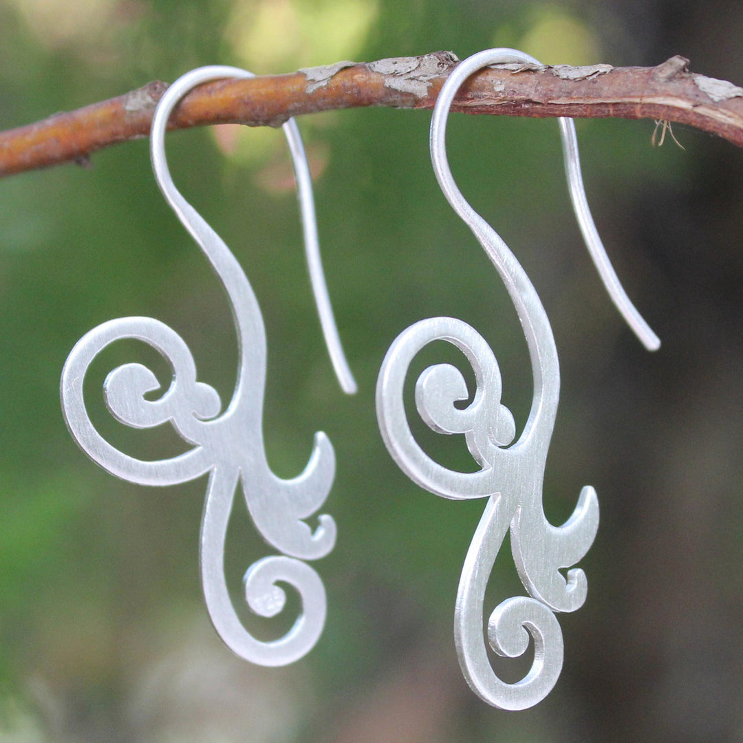 Modern Sterling Silver Drop Earrings - Enamored