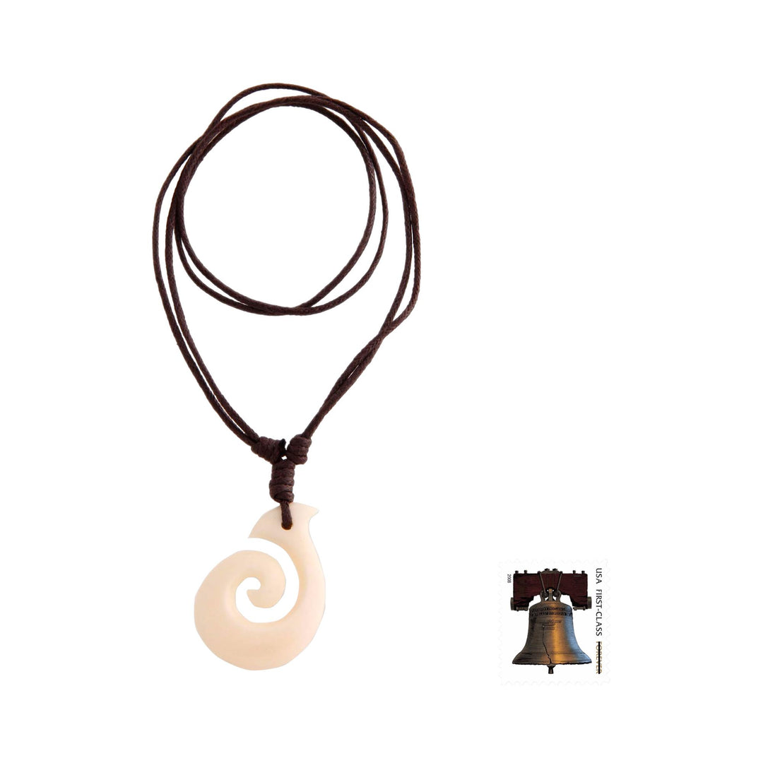Handcrafted Cow Bone Pendant Necklace - Hook Me Up