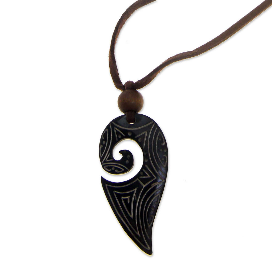 Handmade Indonesian Pendant Necklace - Hook of Peace