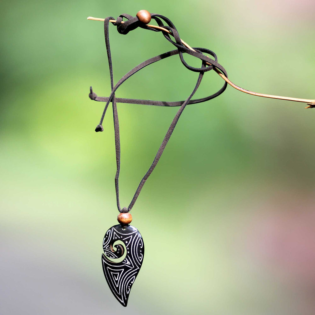 Handmade Indonesian Pendant Necklace - Hook of Peace