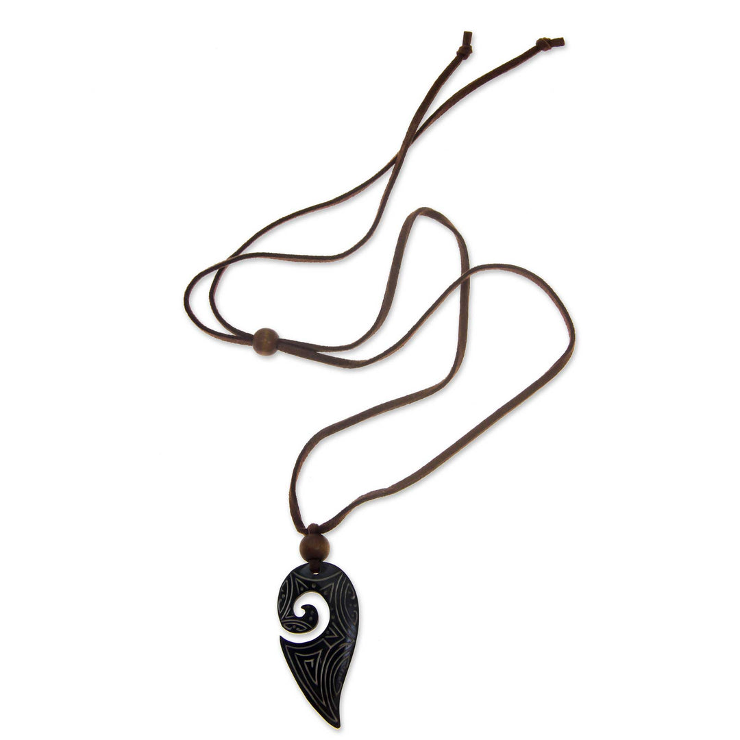 Handmade Indonesian Pendant Necklace - Hook of Peace