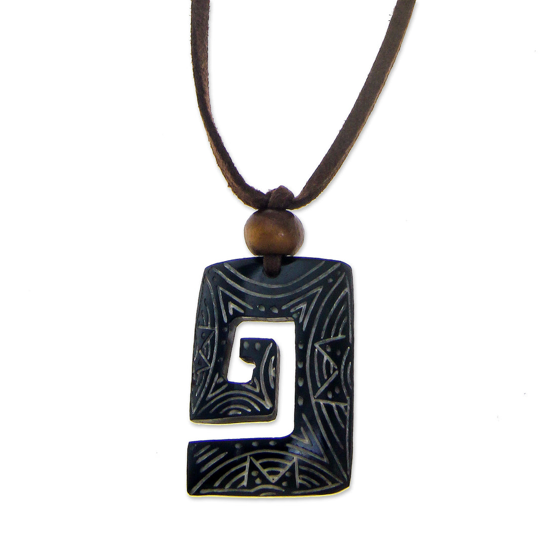 Bone pendant necklace - Shy Stars