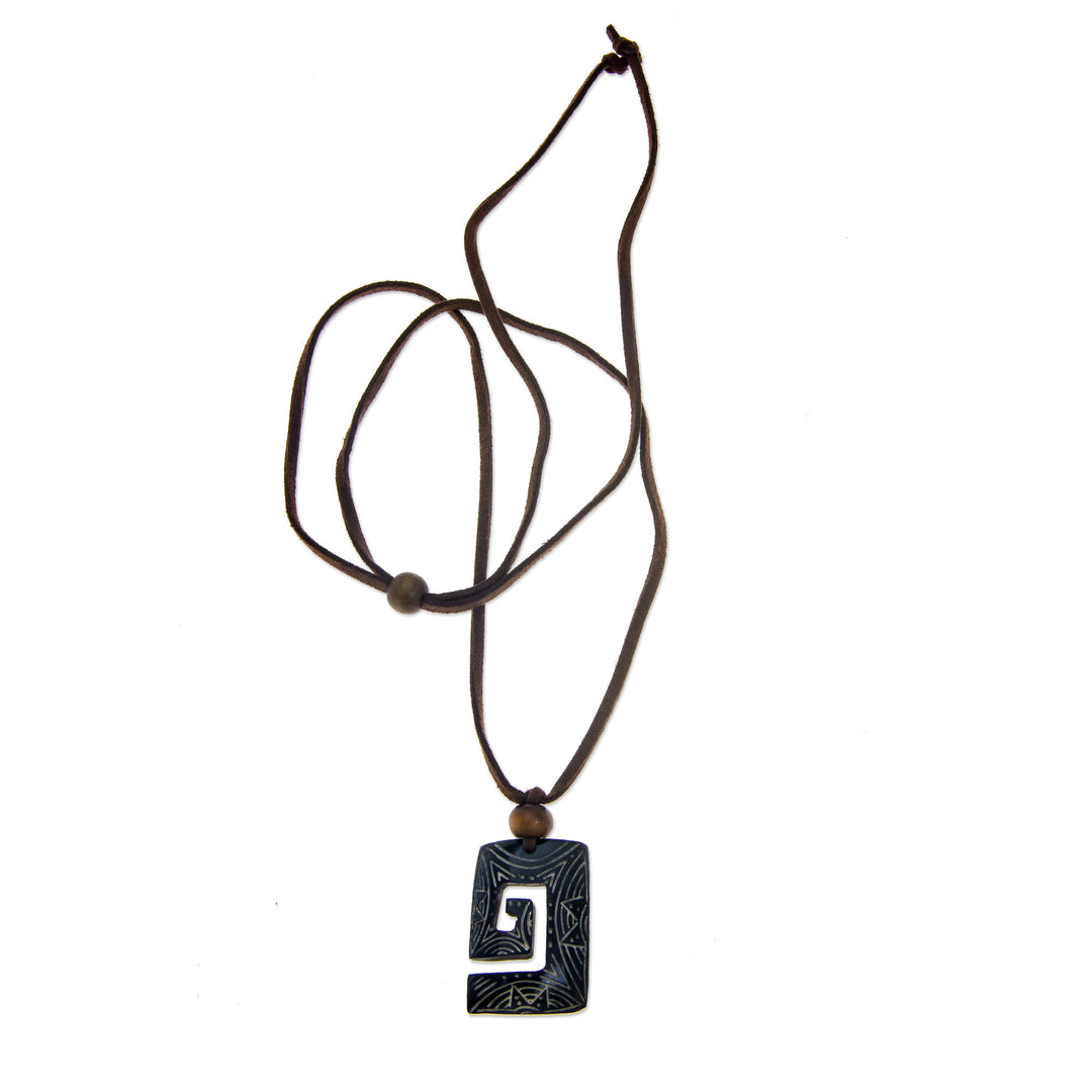 Bone pendant necklace - Shy Stars