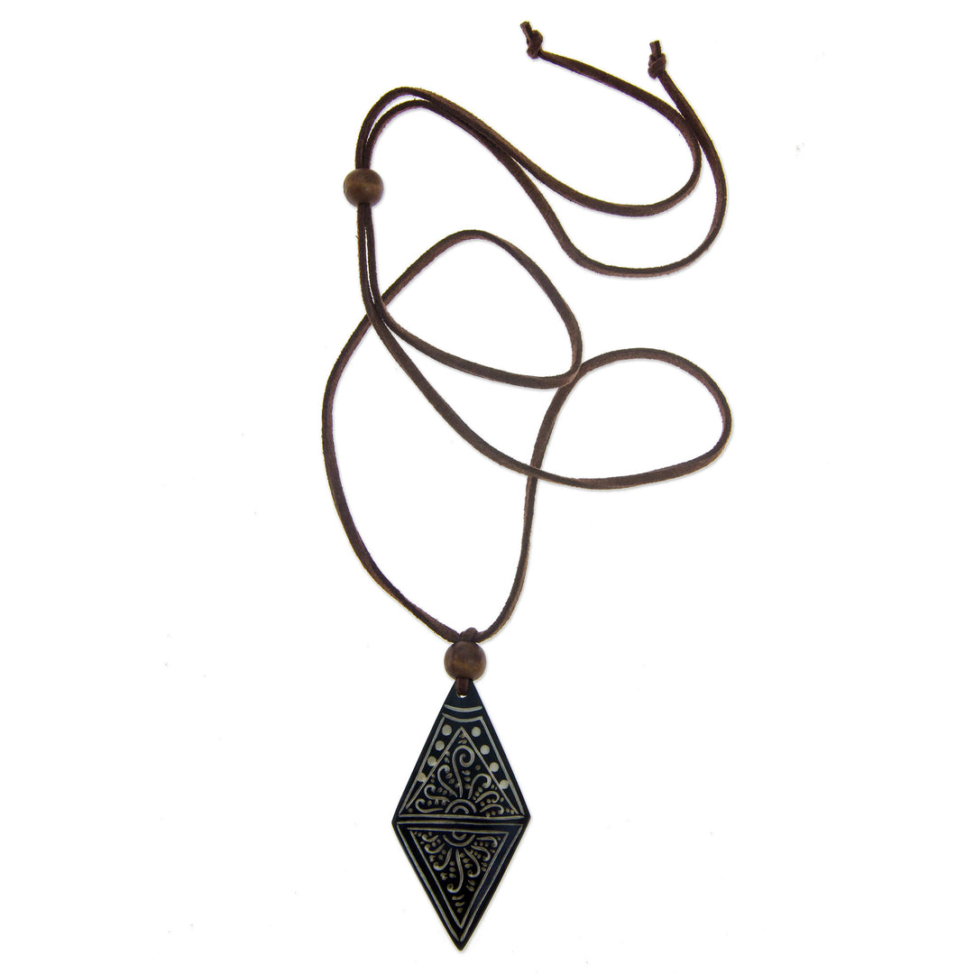 Handcrafted Cow Bone Pendant Necklace - Ethnic Elite