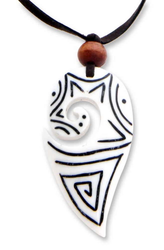 Bone pendant necklace - Lucky Riddle