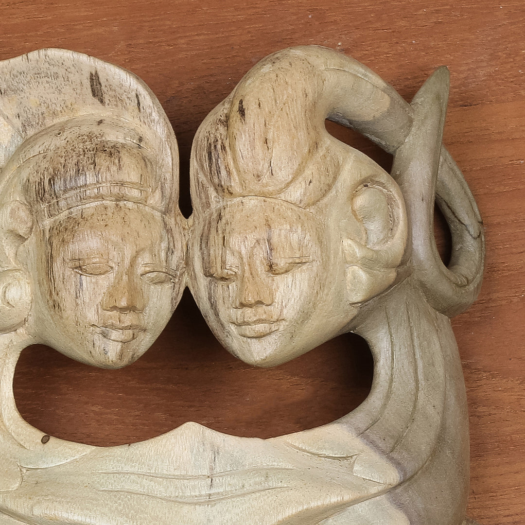 Modern Wood Mask - Soulmates