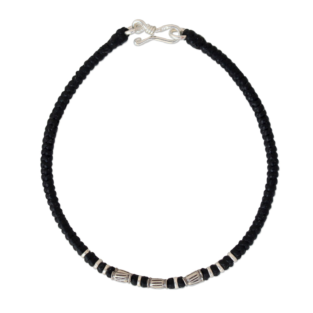 Hand Crafted Silver Braided Bracelet - Hill Tribe Smile