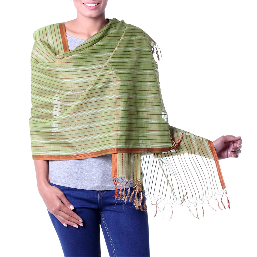 Cotton and silk shawl - India Summer