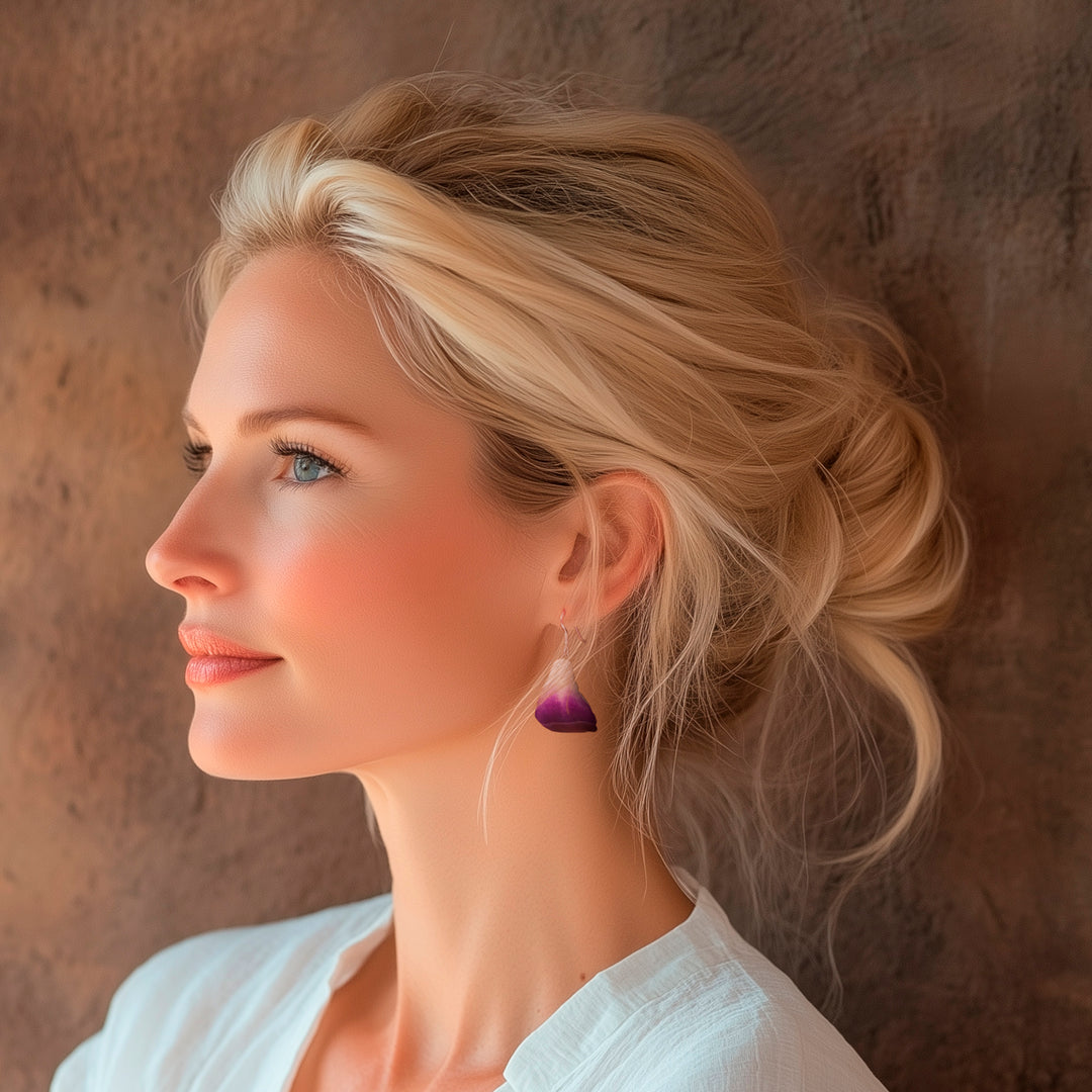 Natural Flower Dangle Earrings - Chiang Mai Beauty