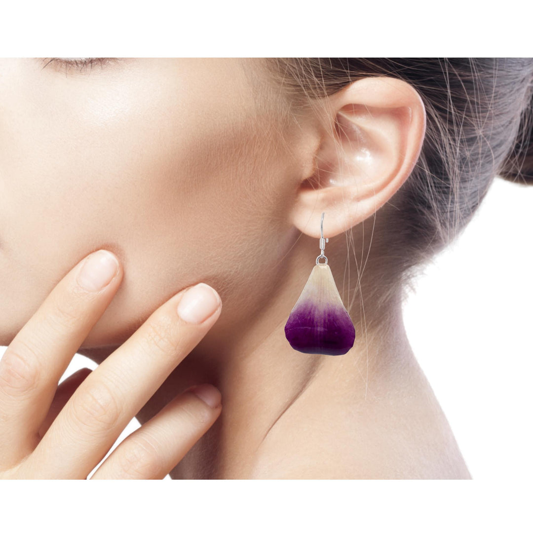 Natural Flower Dangle Earrings - Chiang Mai Beauty