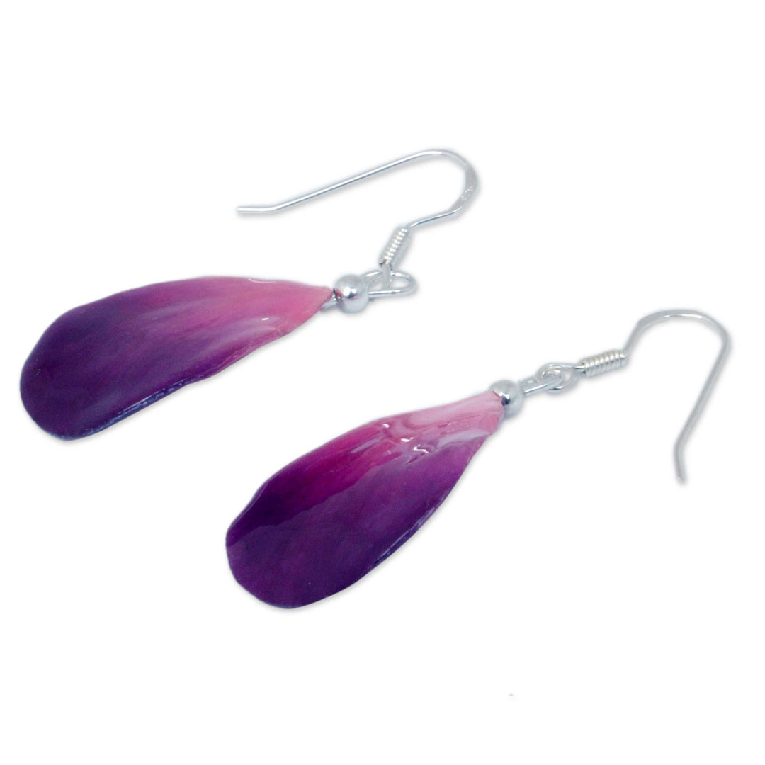 Orchid Petal Dangle Earrings - Chiang Mai Kiss