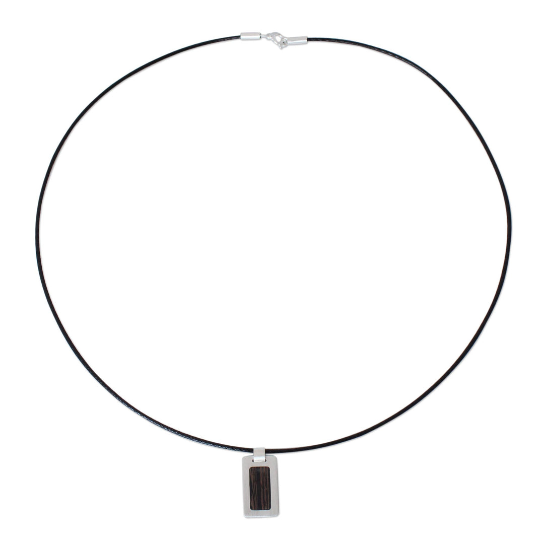 Men's Wood Pendant Necklace - Urban Hero