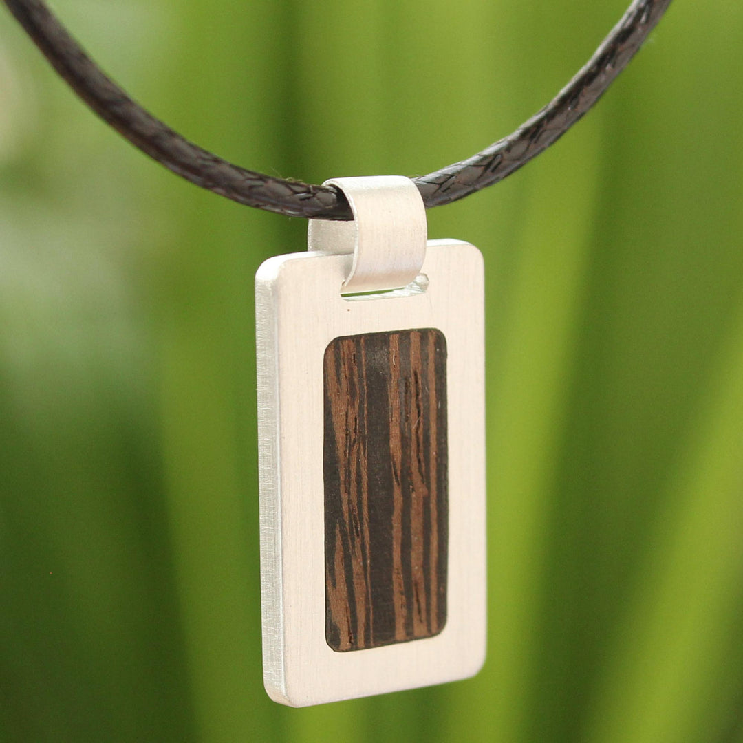Men's Wood Pendant Necklace - Urban Hero