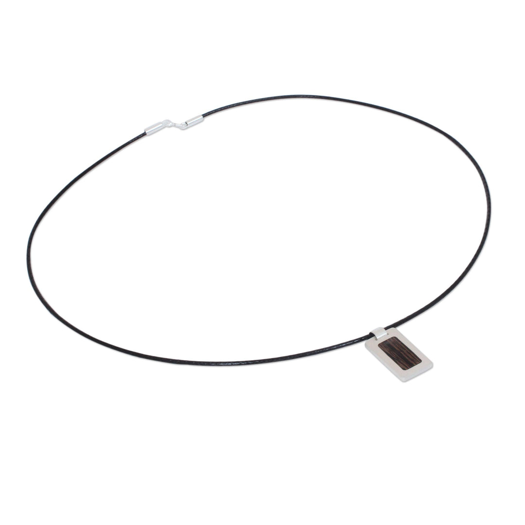 Men's Wood Pendant Necklace - Urban Hero