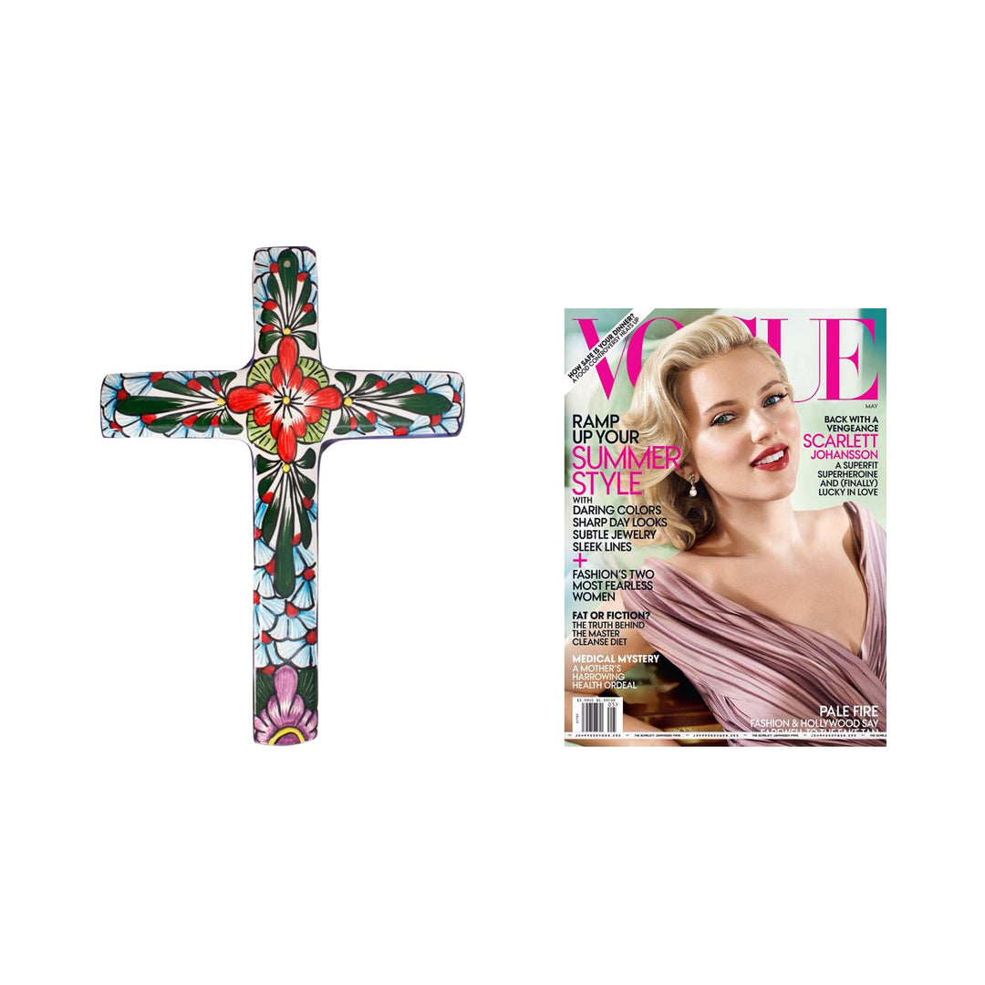 Ceramic cross - Jerusalem Rose