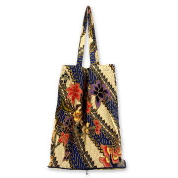 Batik Cotton Foldable Shopping Tote Bag - Jogjakarta Legacy