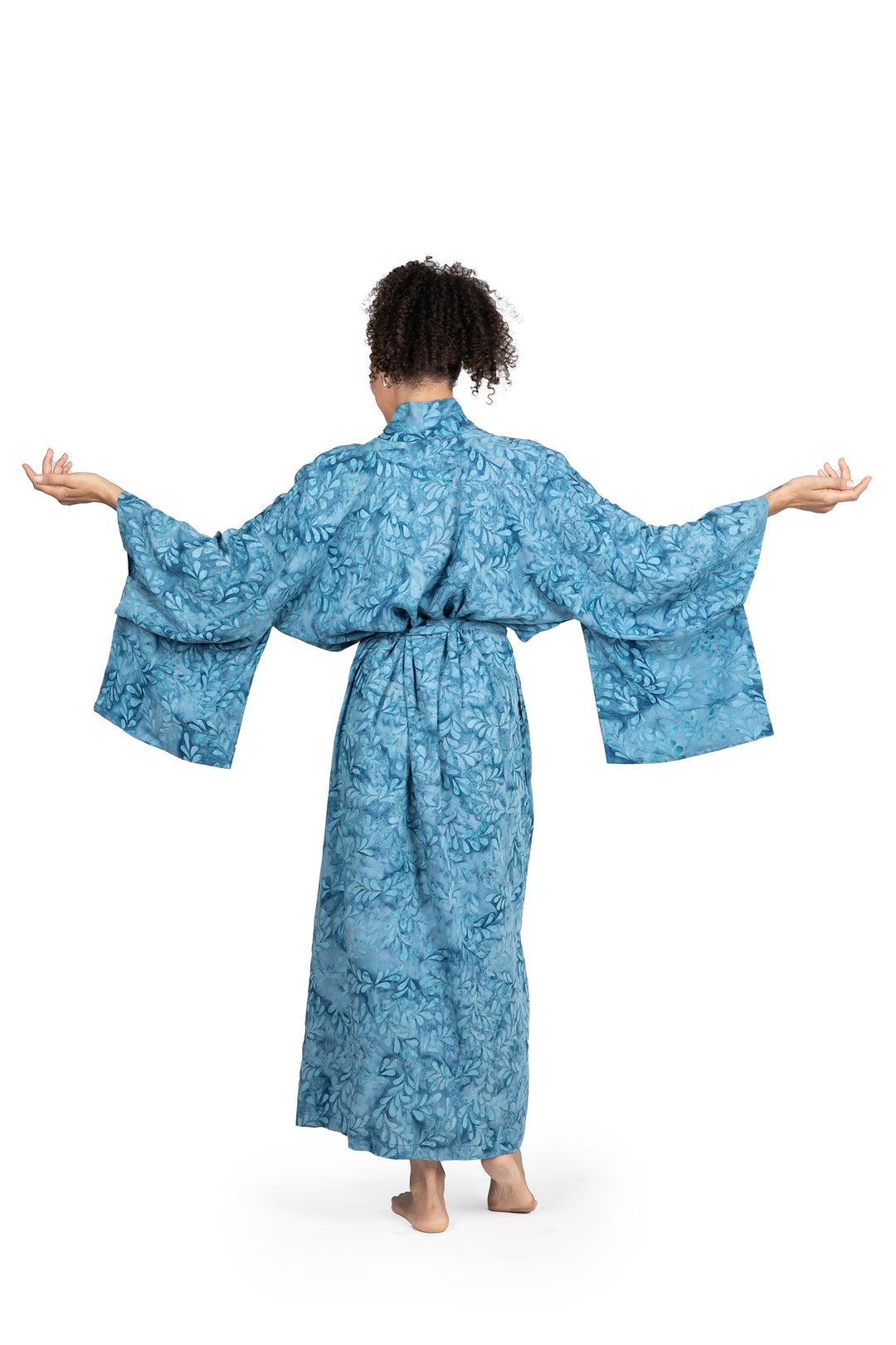 Women's Batik Patterned Robe - Garden of Illusion