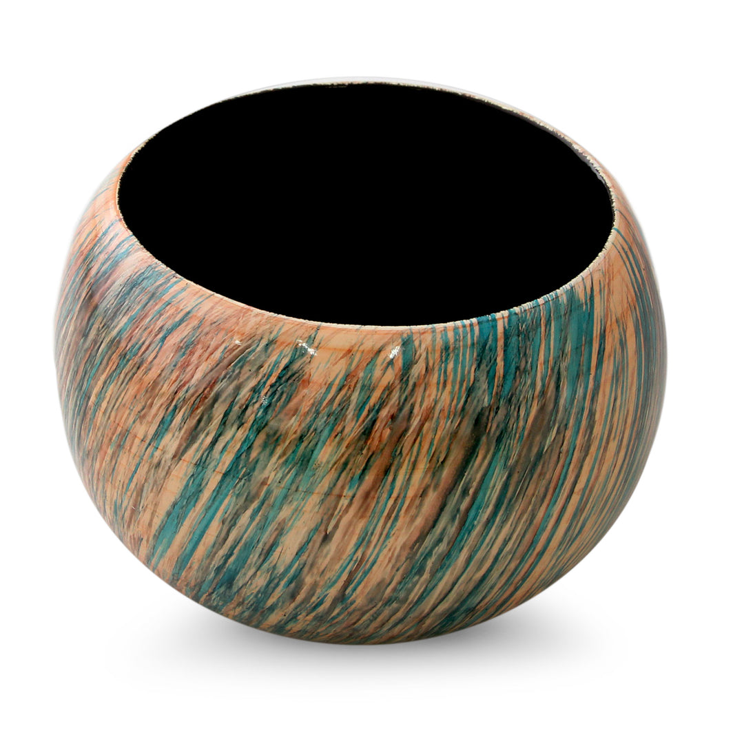 Artisan Crafted Wood Bangle Bracelet - Peach Breeze