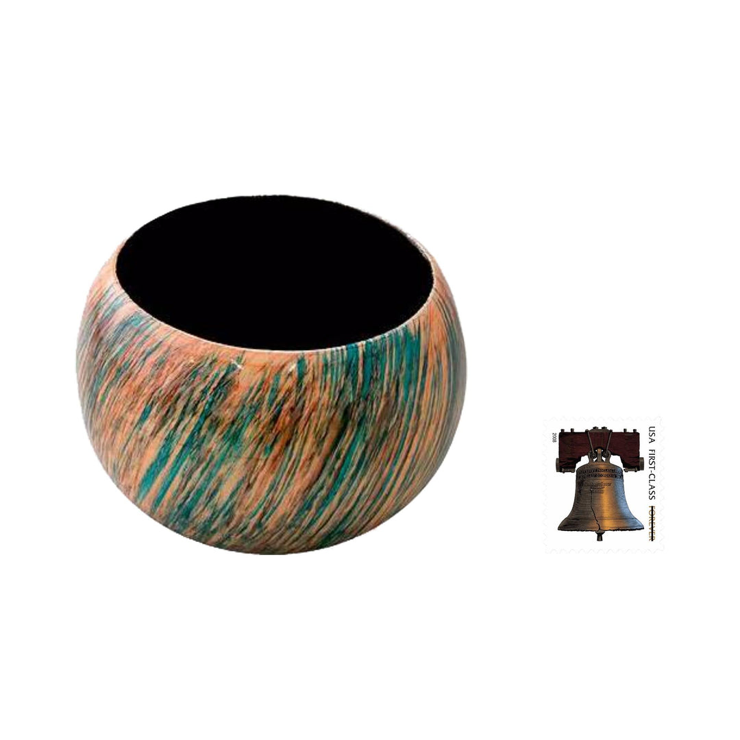 Artisan Crafted Wood Bangle Bracelet - Peach Breeze