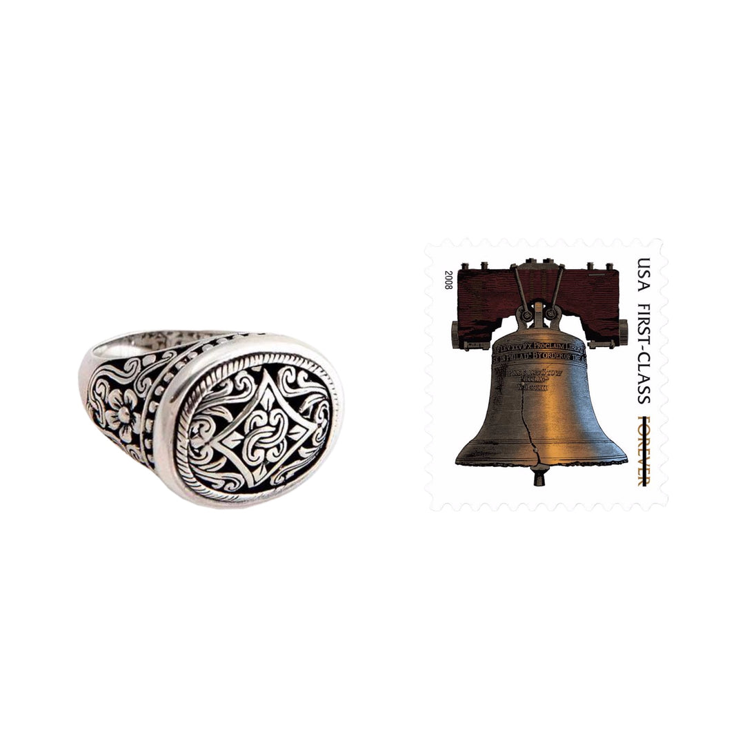 Unique Floral Sterling Silver Cocktail Ring - Java Jasmine