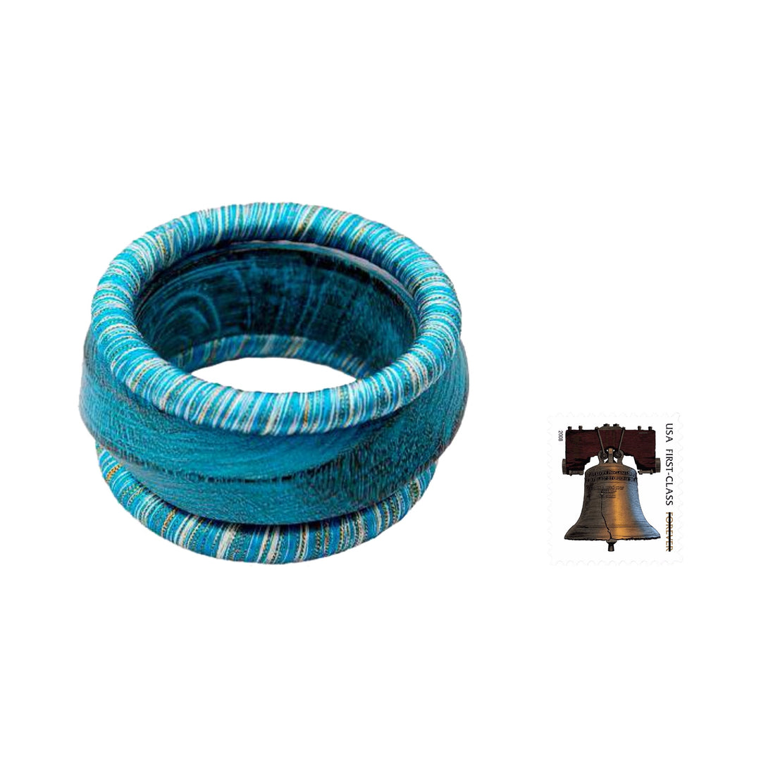 Mango Wood Bangle Bracelets from India (Set of 3) - Sky over Sikkim