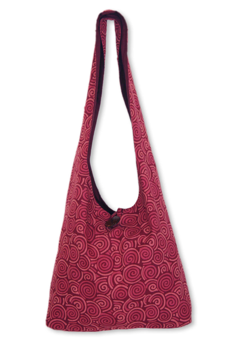 Cotton shoulder bag - Psychedelic Pink