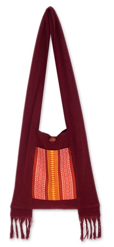 Cotton Sling Bag from Thailand - Chiang Mai Mosaic