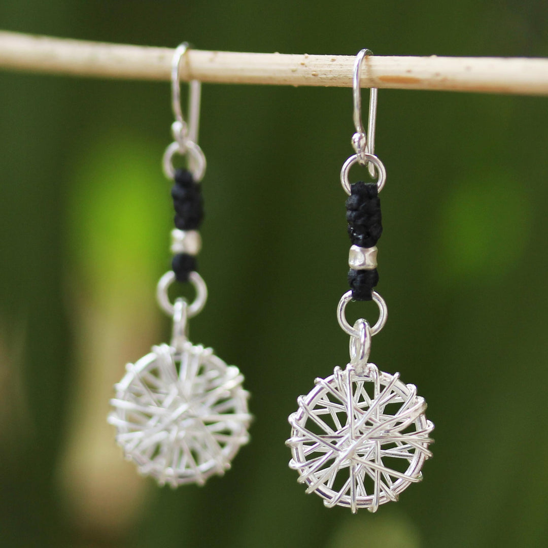 Hill Tribe Silver Dangle Earrings - Tribal Web