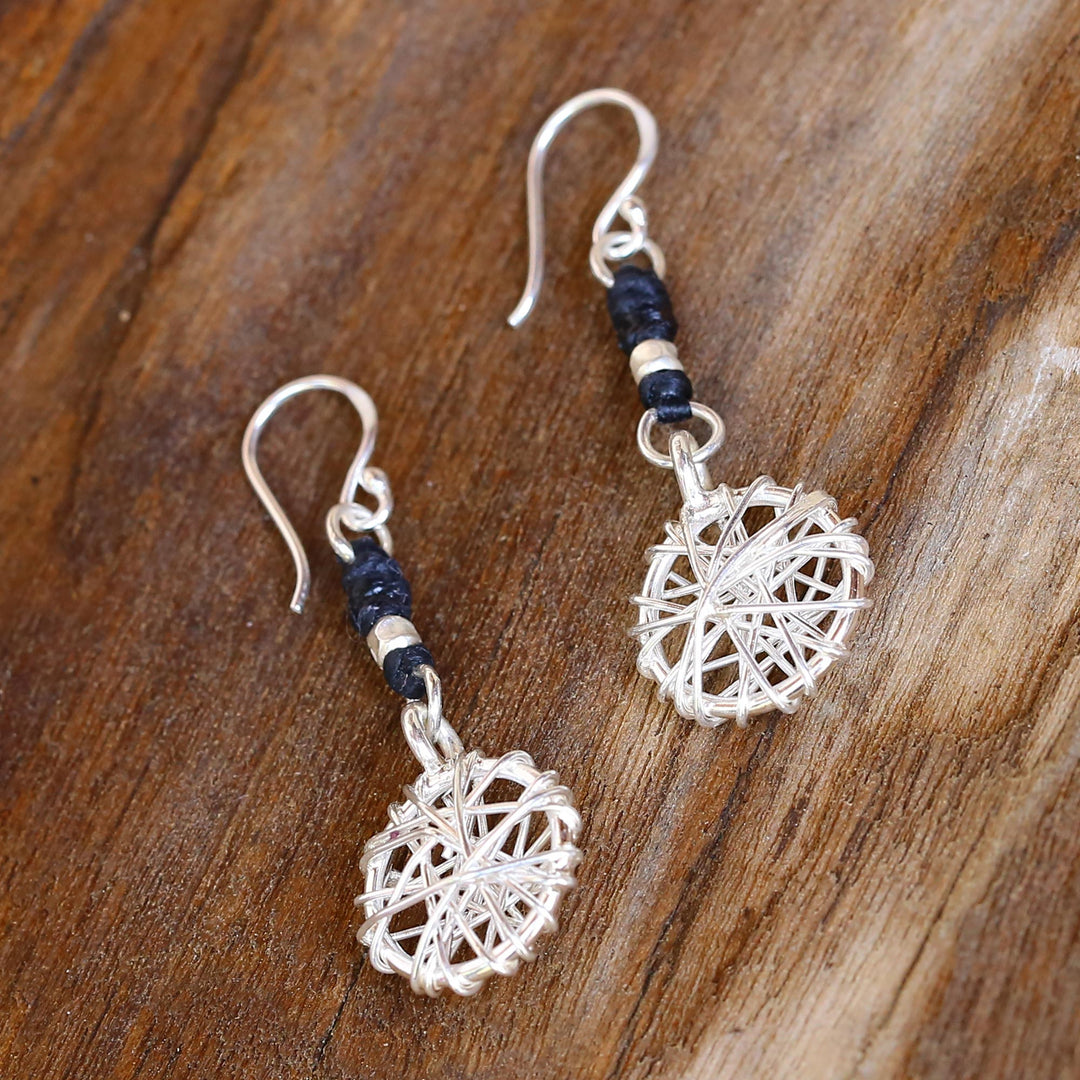 Hill Tribe Silver Dangle Earrings - Tribal Web