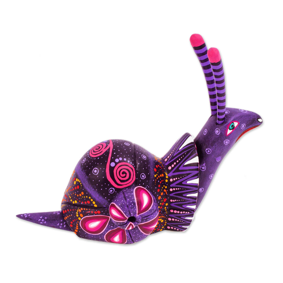 Handcrafted Mexican Folk Art Alebrije Sculpture - Oaxaca Snail