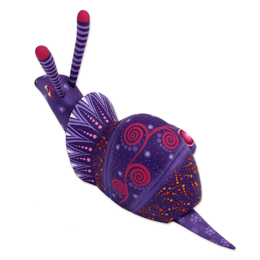 Handcrafted Mexican Folk Art Alebrije Sculpture - Oaxaca Snail