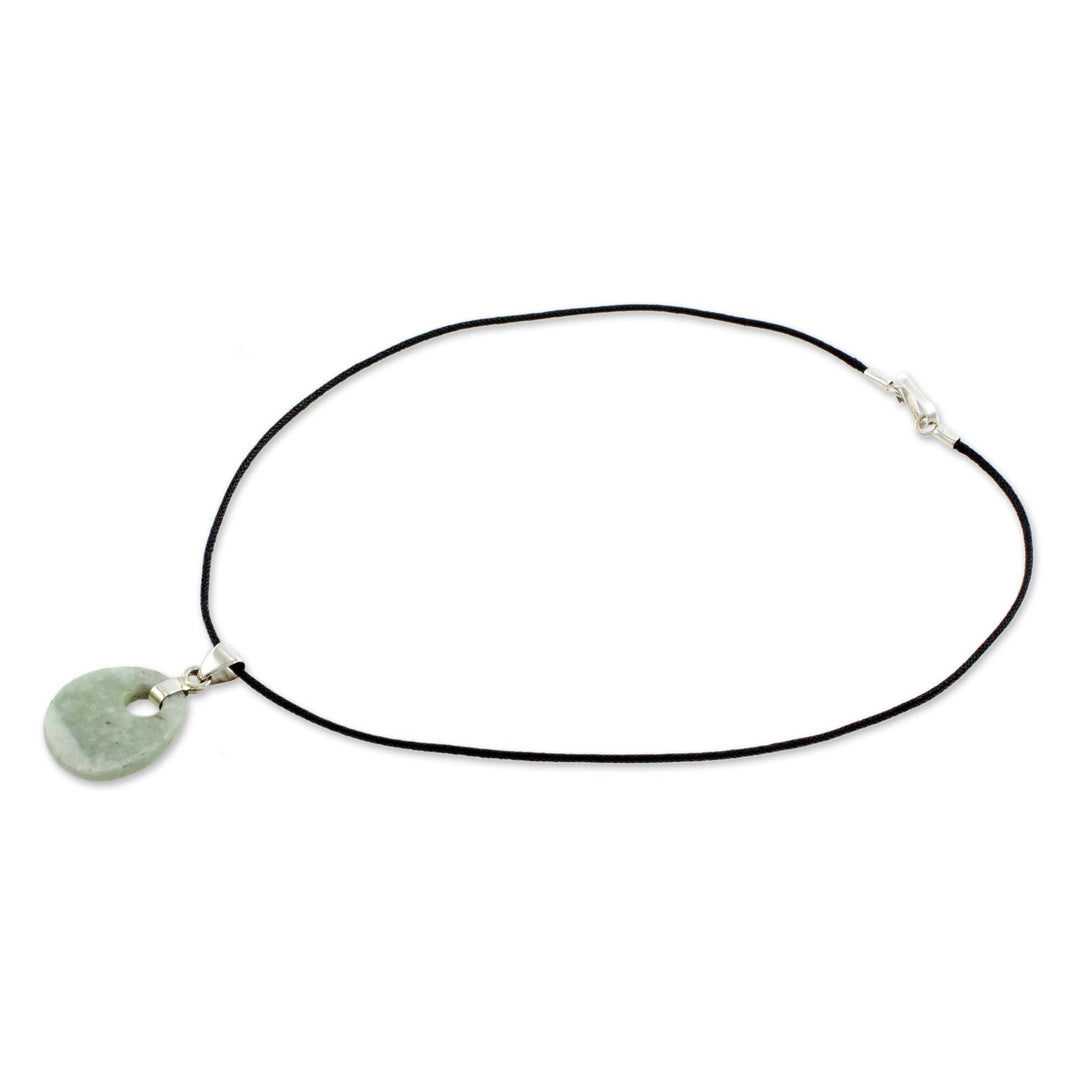 Hand Crafted Jade Pendant on Cotton Cord Necklace - Maya Dreams