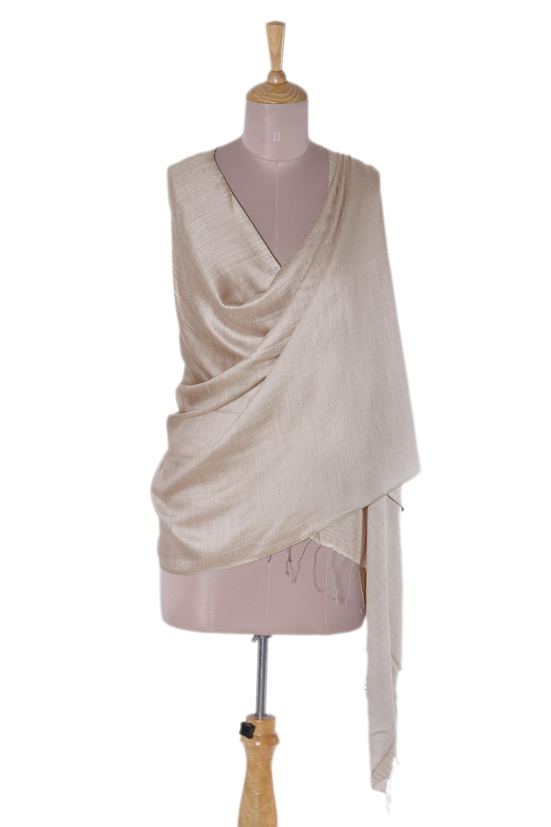 Silk shawl - Elegant Taupe