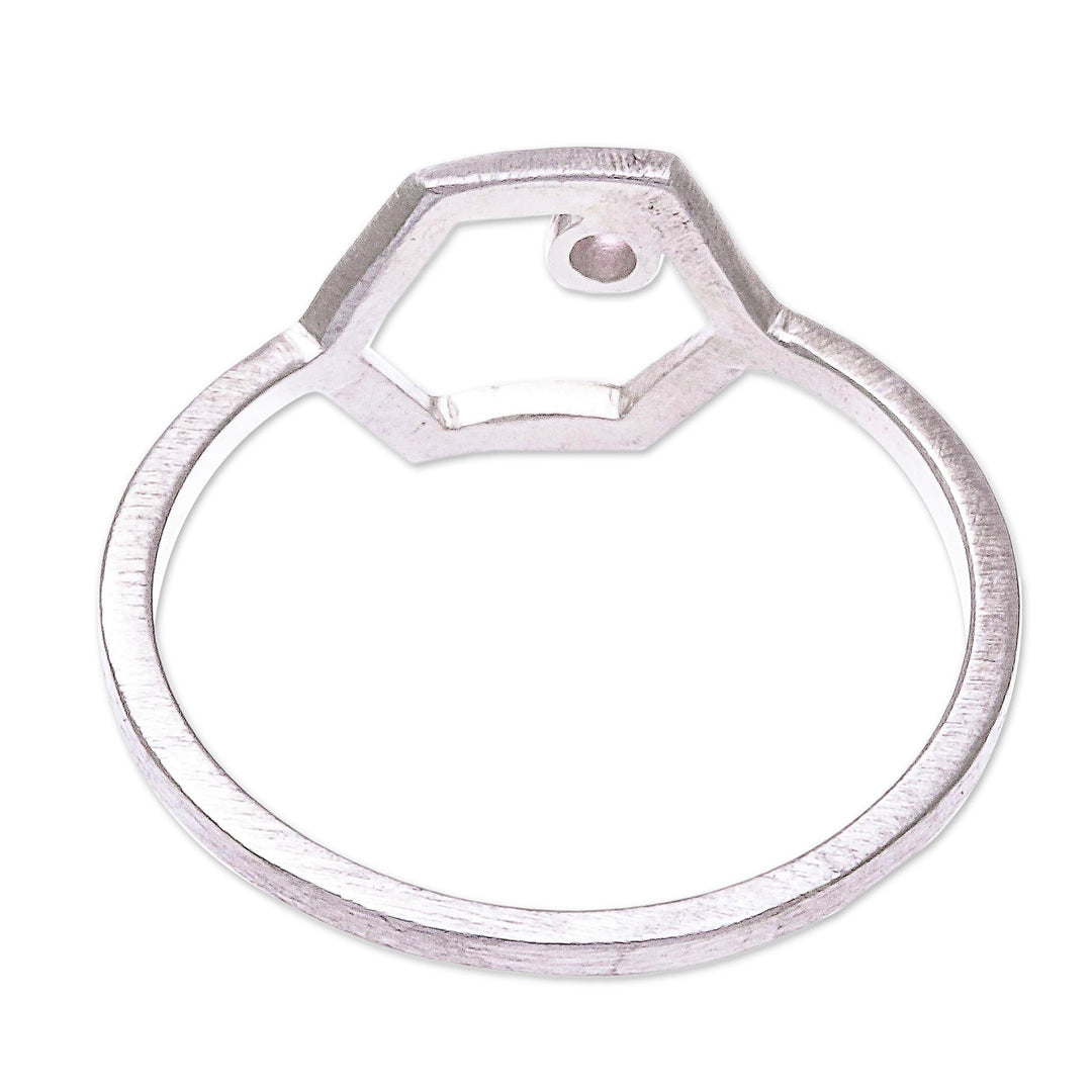 Hand Made Sterling Silver and Tourmaline Ring - Honey Rose