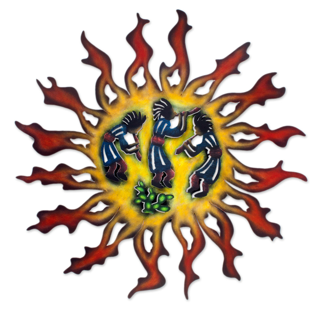 Collectible Kokopelli Steel Wall Art - Sun Dancers