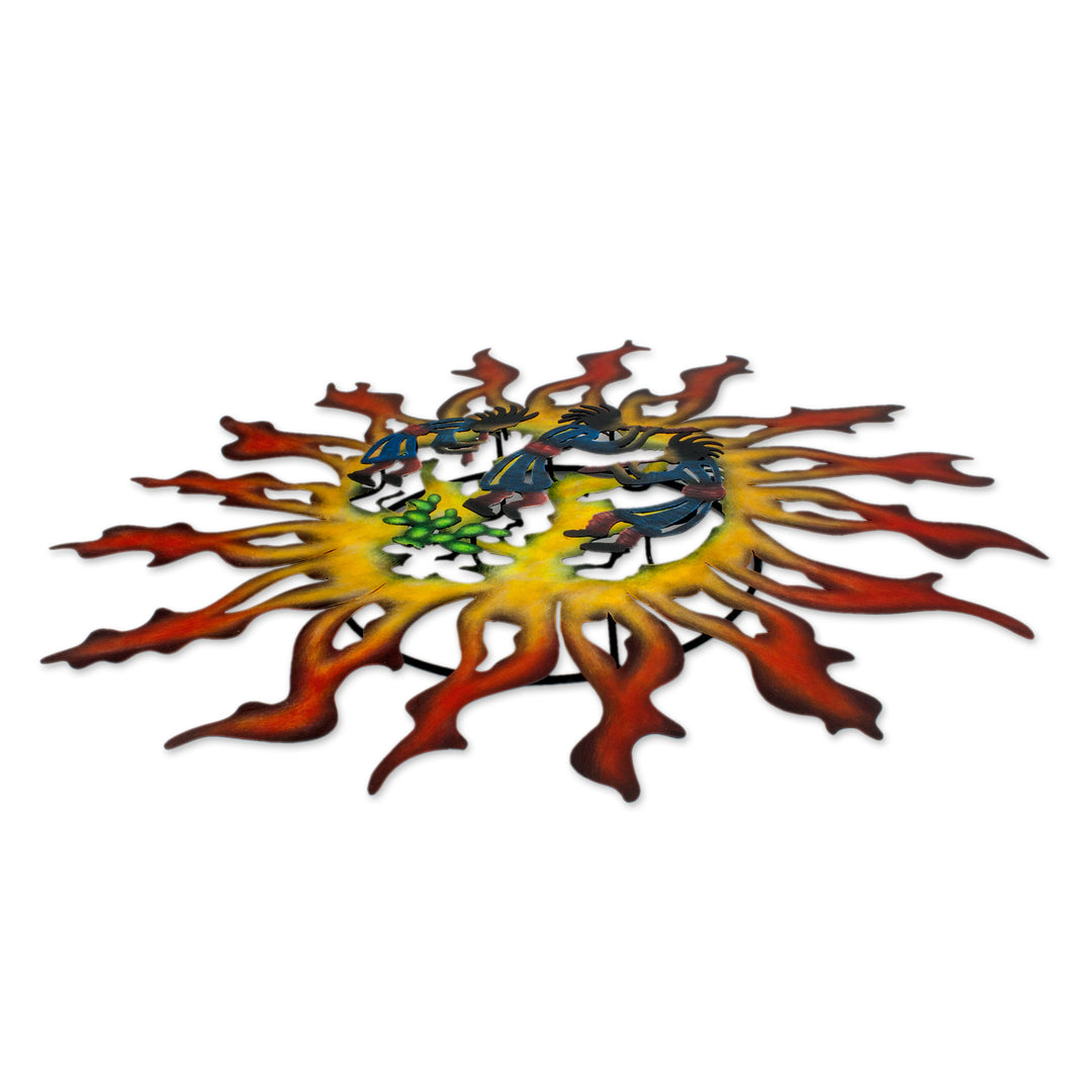 Collectible Kokopelli Steel Wall Art - Sun Dancers