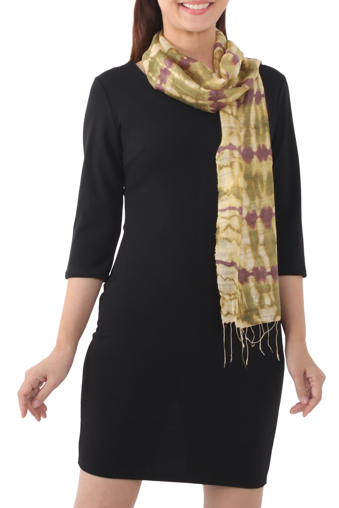 Thai Silk Scarf - Purple Wilderness