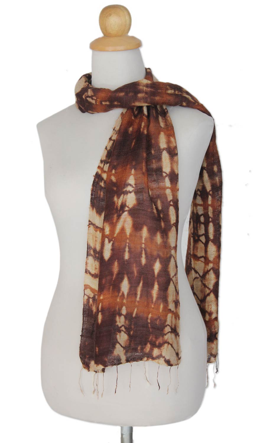 Hand Made Silk Scarf - Earth Wilderness