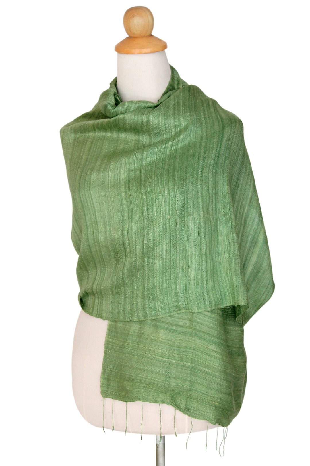 Hand Made Silk Shawl - Green Treasure