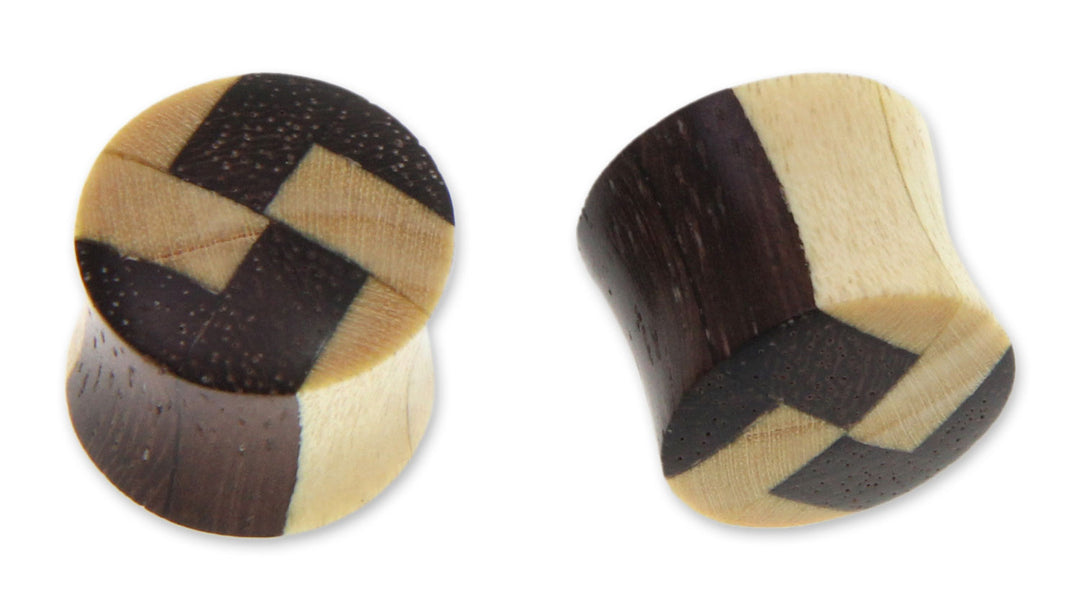 Wood ear plugs - Mosaic