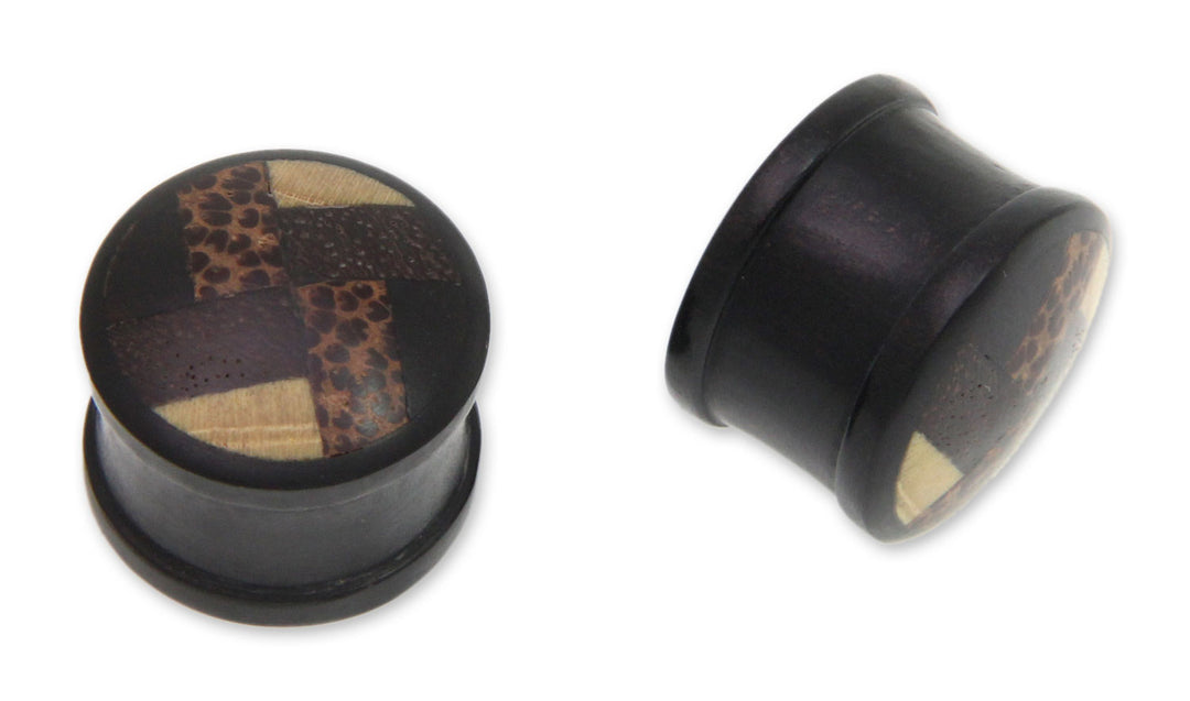 Wood and horn ear plugs - Earth Textures