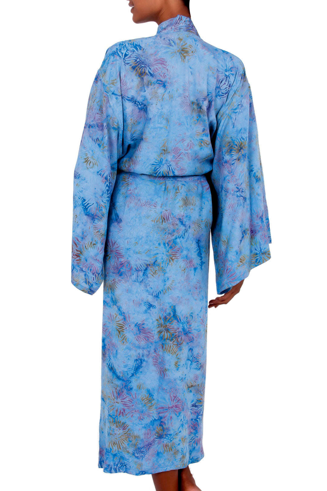 Floral Patterned Robe - Blue Anemone
