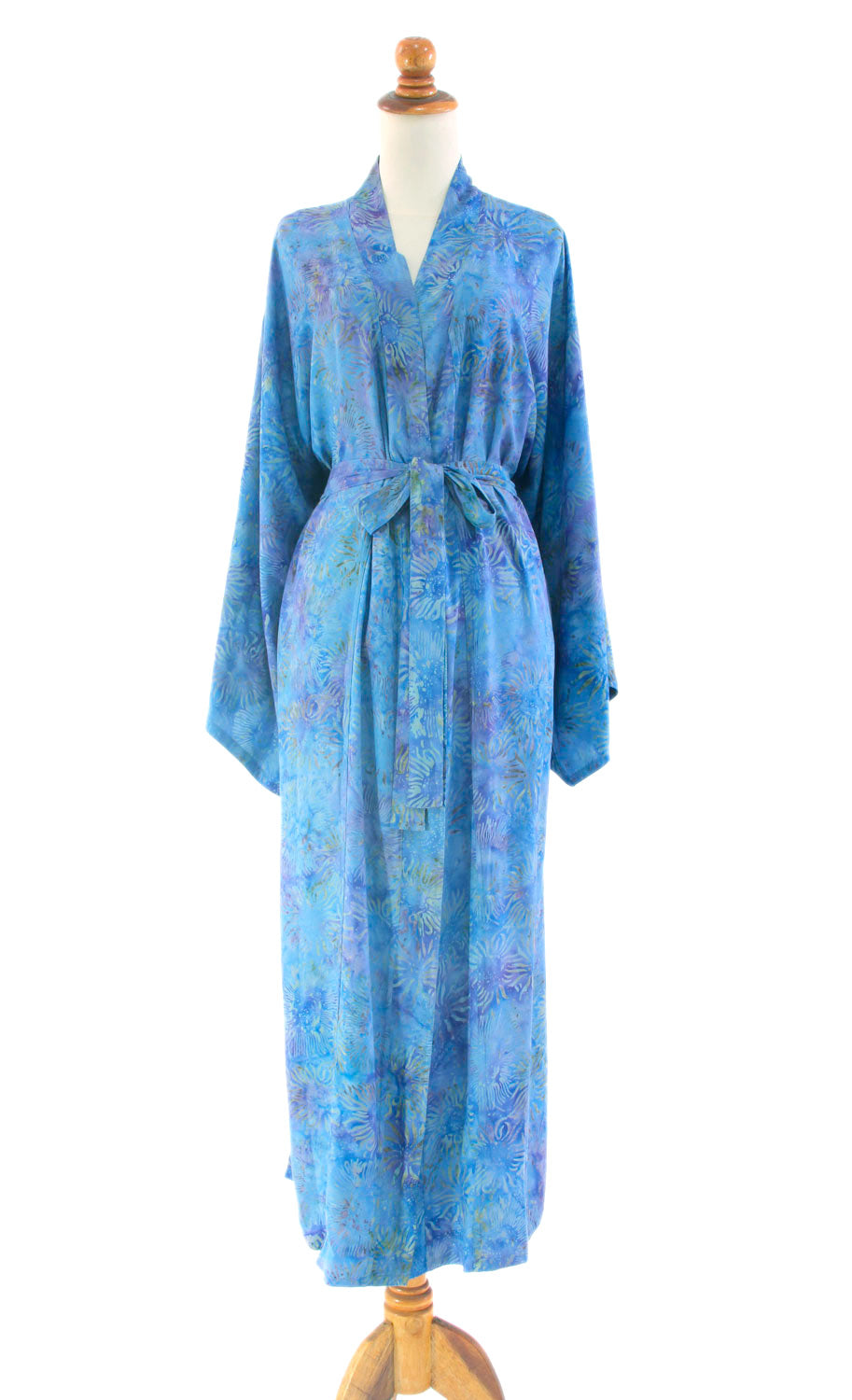 Floral Patterned Robe - Blue Anemone