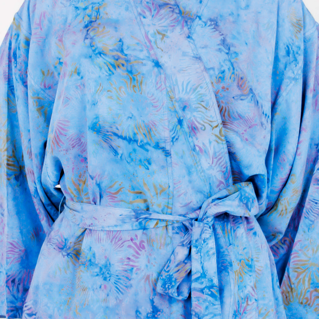 Floral Patterned Robe - Blue Anemone