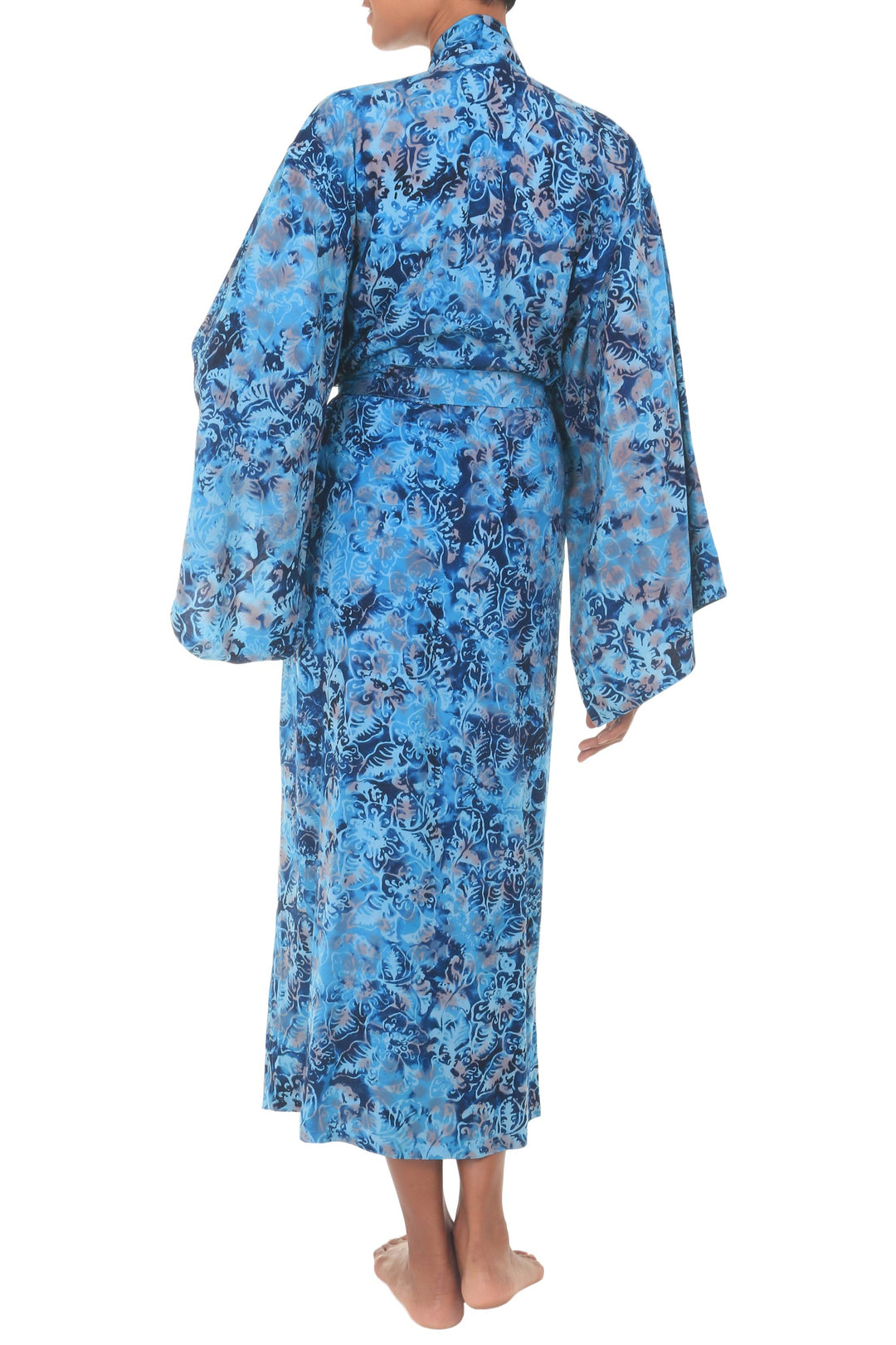 Batik Patterned Robe - Sapphire Dreams