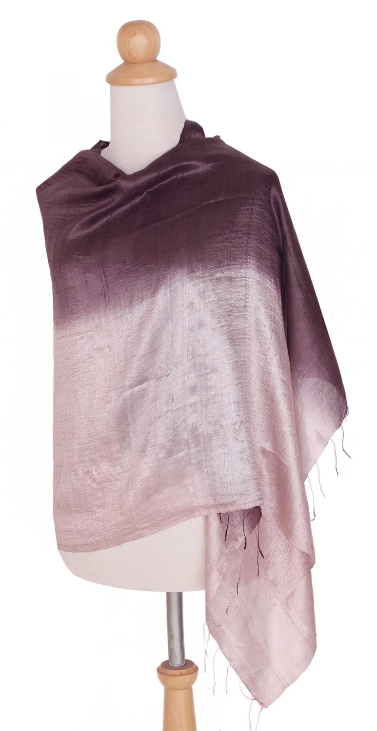 Silk Shawl - Shimmering Raisin