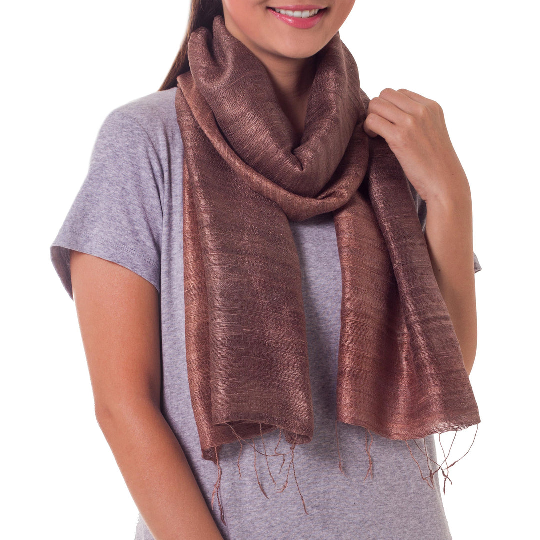 Unique Silk Scarf from Thailand - Bold Spice