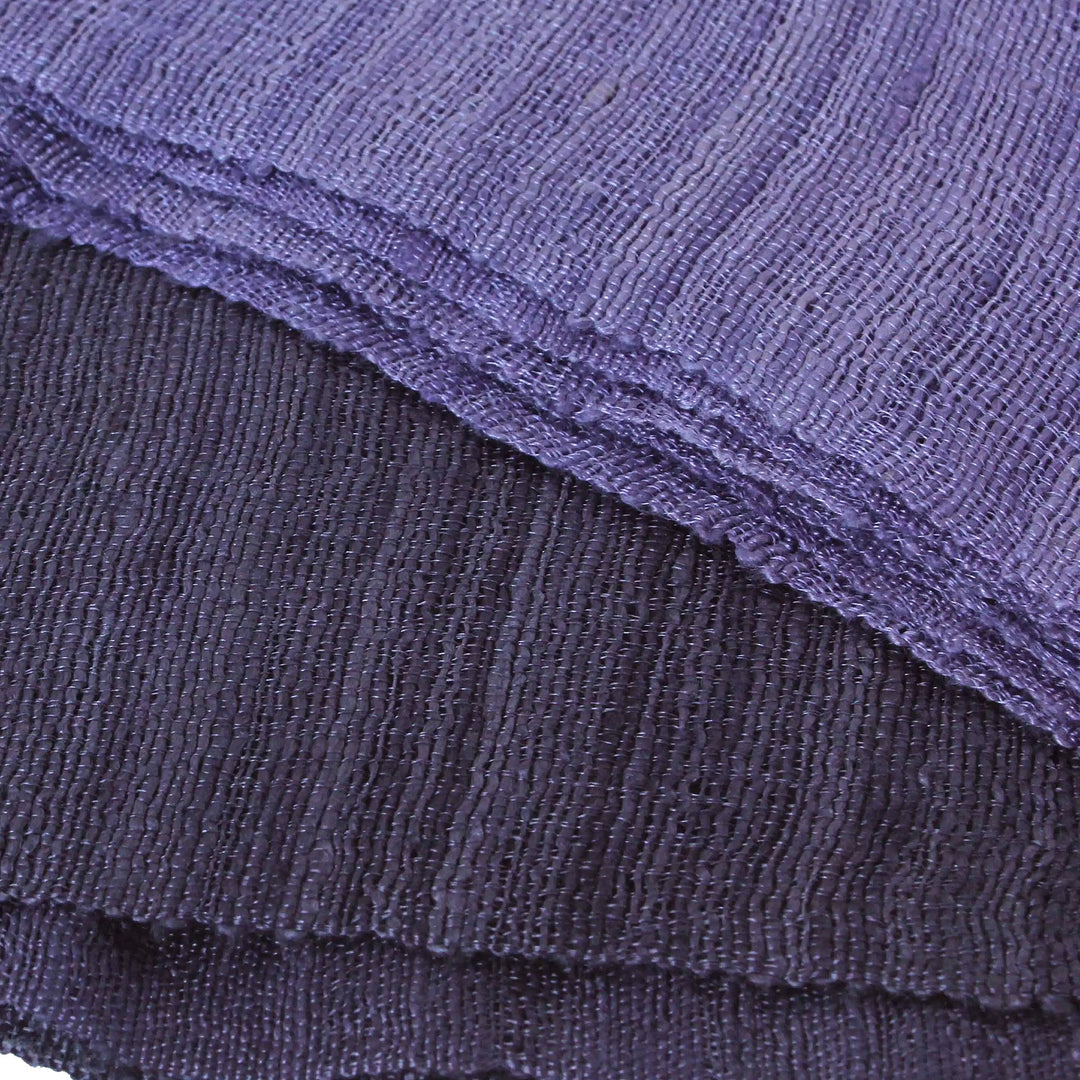 Purple Silk Scarf - Bold Lily