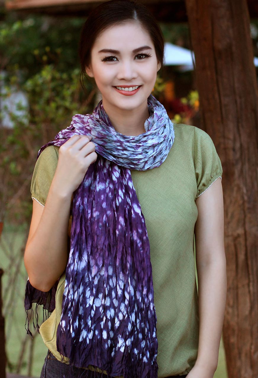 Hand Made Tie Dye Scarf - Fabulous Lily